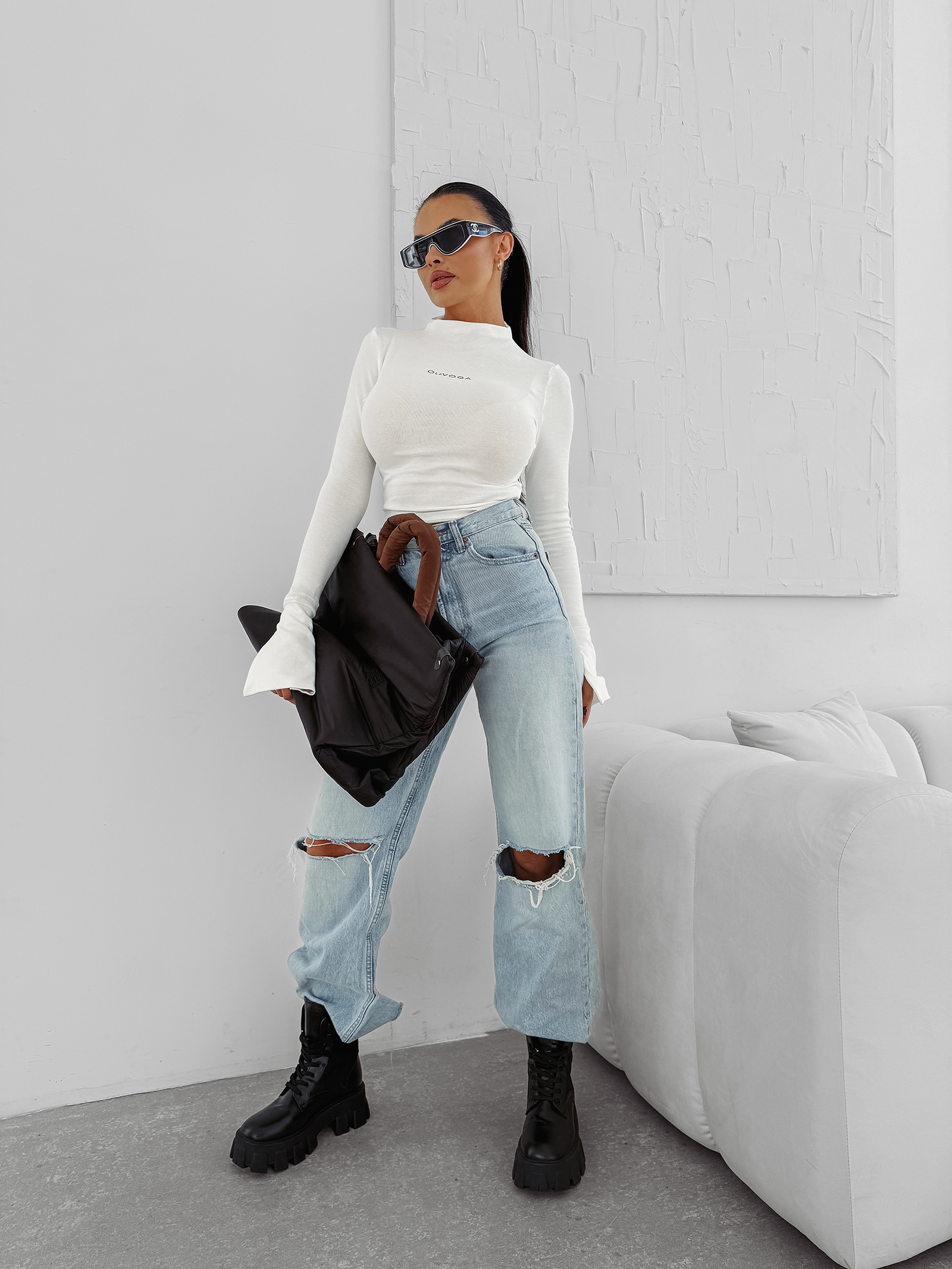 Bluzka damska OLAVOGA AUTUMN ecru