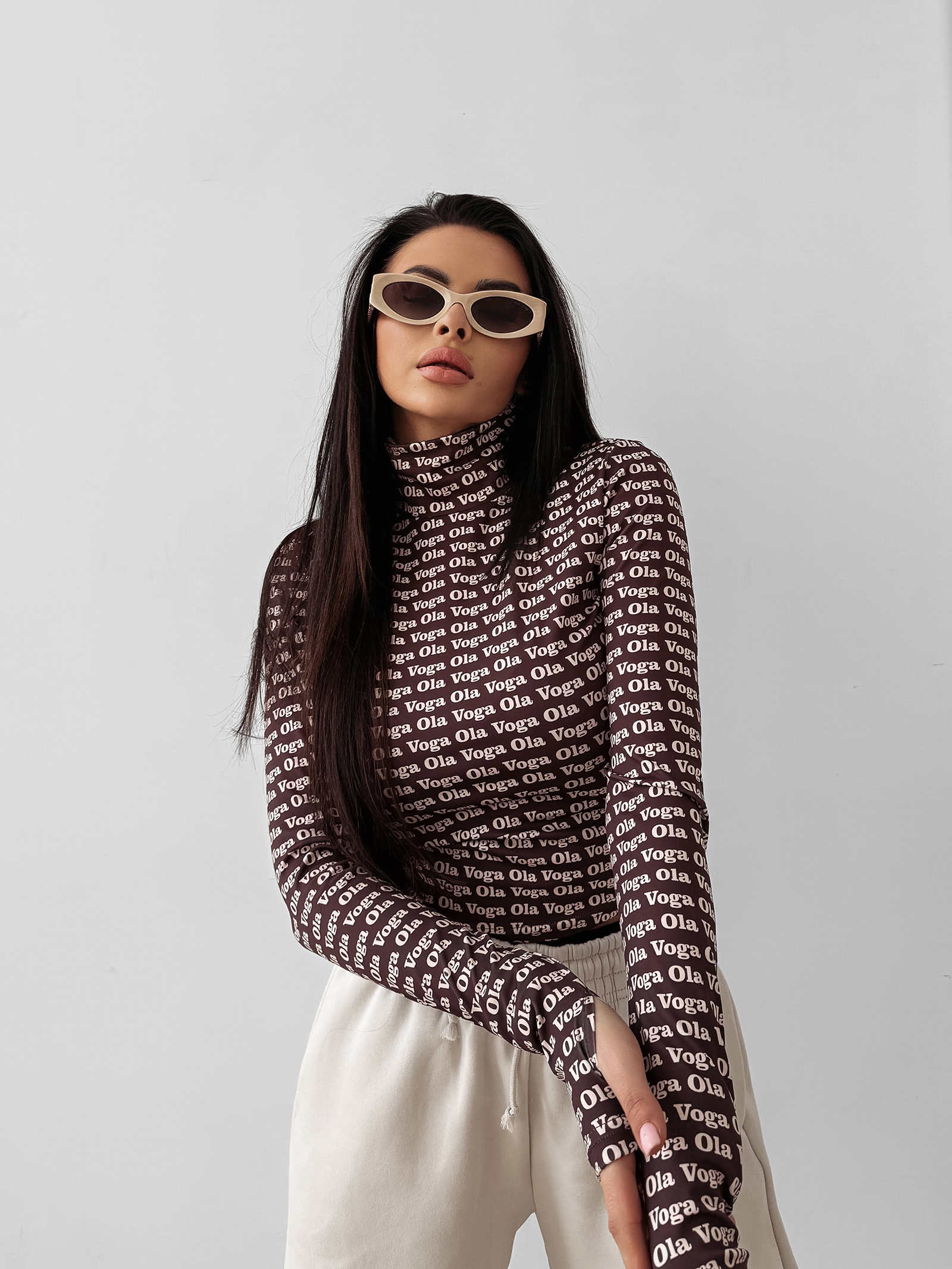 Bluzka damska OLAVOGA COREFIELD brązowa