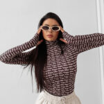 Bluzka damska OLAVOGA COREFIELD brązowa