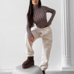 Bluzka damska OLAVOGA COREFIELD brązowa