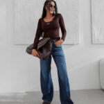 Bluzka damska OLAVOGA HAZZY brązowa