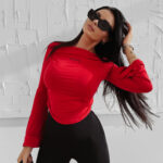 Bluzka damska OLAVOGA LOTUS czerwona