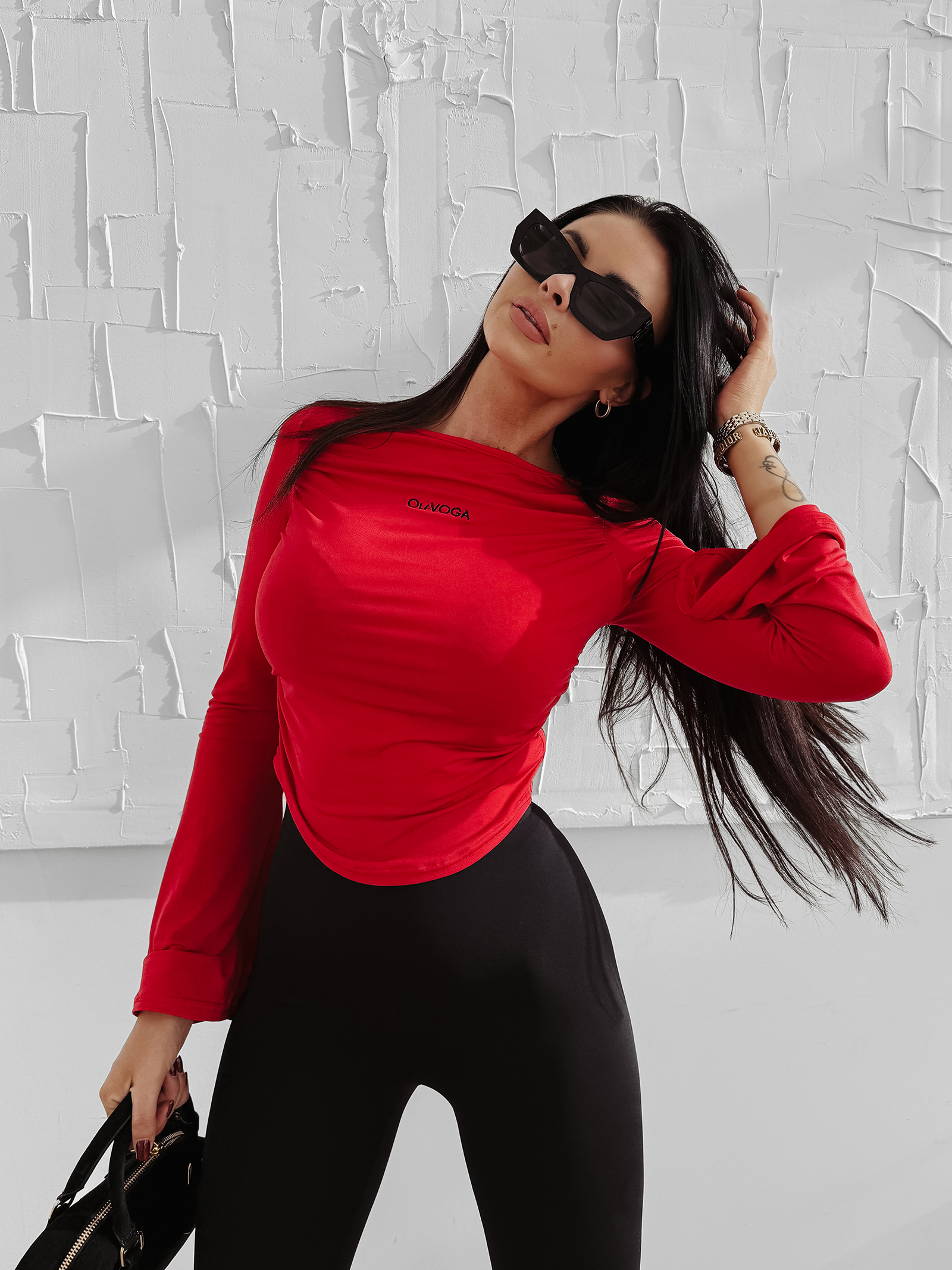 Bluzka damska OLAVOGA LOTUS czerwona Bluzka damska OLAVOGA LOTUS czerwona