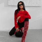 Bluzka damska OLAVOGA LOTUS czerwona