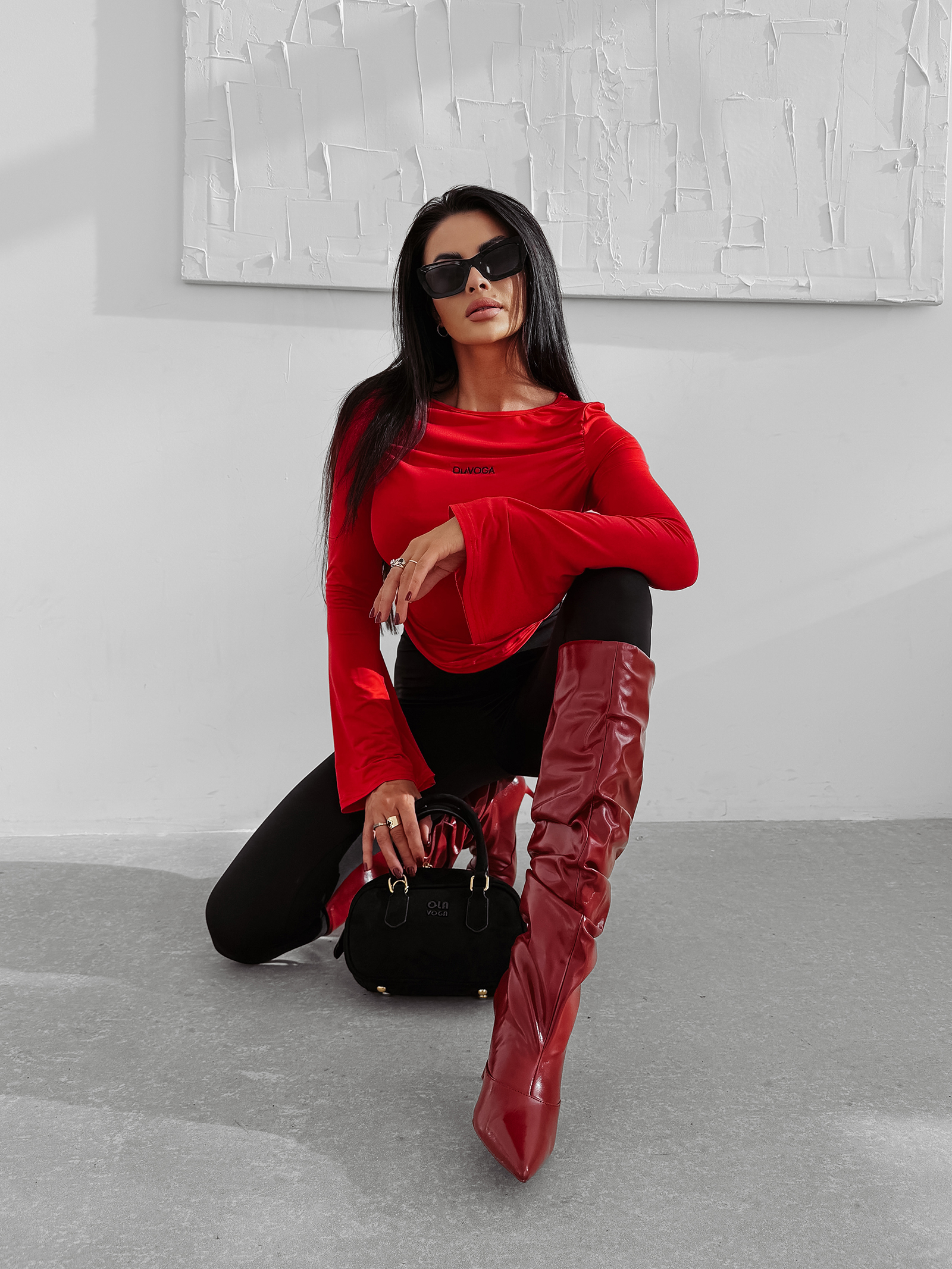 Bluzka damska OLAVOGA LOTUS czerwona Bluzka damska OLAVOGA LOTUS czerwona