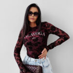 Bluzka damska OLAVOGA SEPIA bordowa