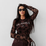 Bluzka damska OLAVOGA SEPIA brązowa