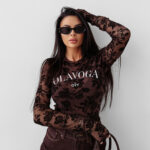 Bluzka damska OLAVOGA SEPIA brązowa