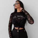 Bluzka damska OLAVOGA SEPIA czarna