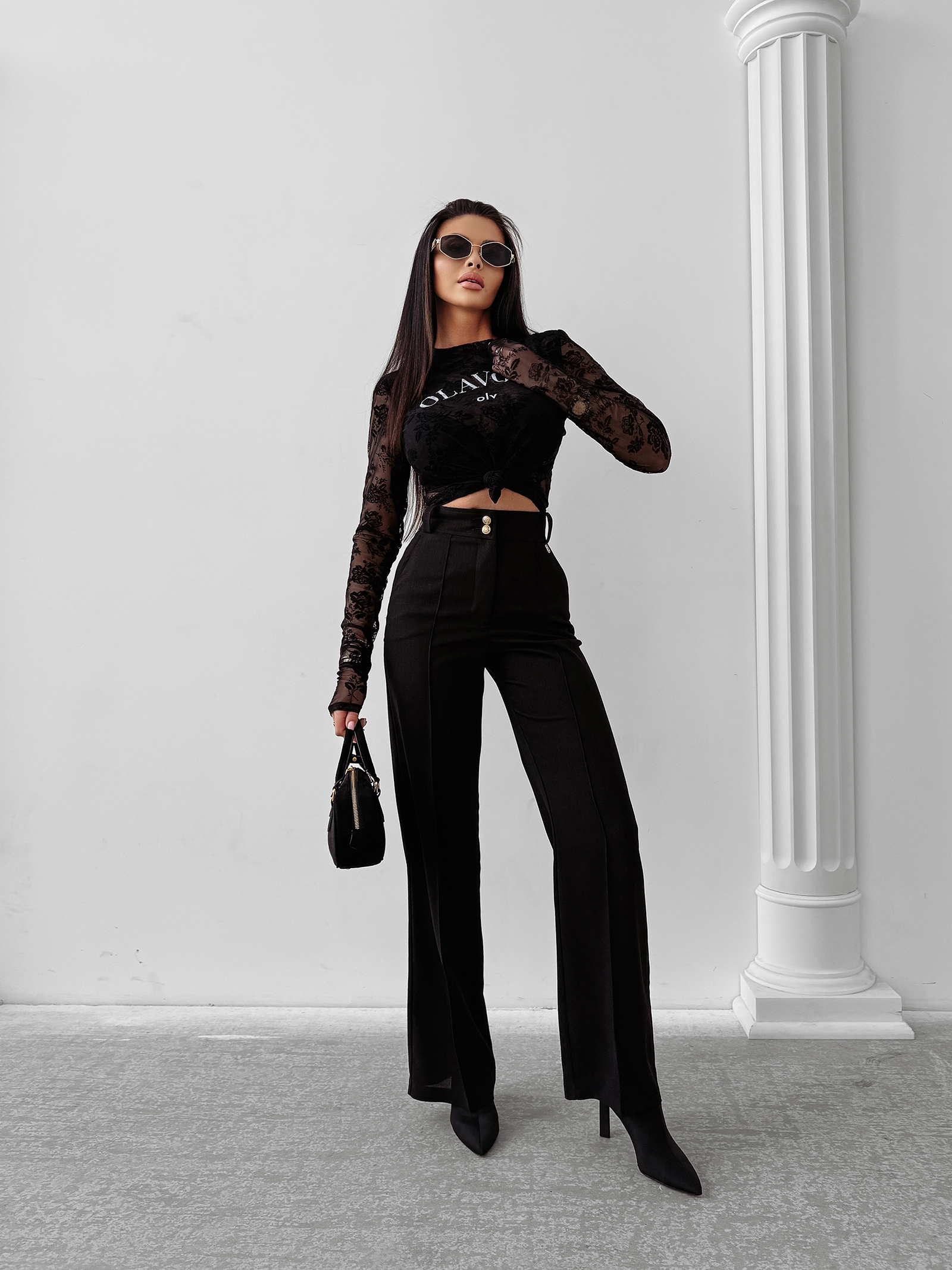 Bluzka damska OLAVOGA SEPIA czarna