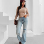 Bluzka damska OLAVOGA SIMBI latte