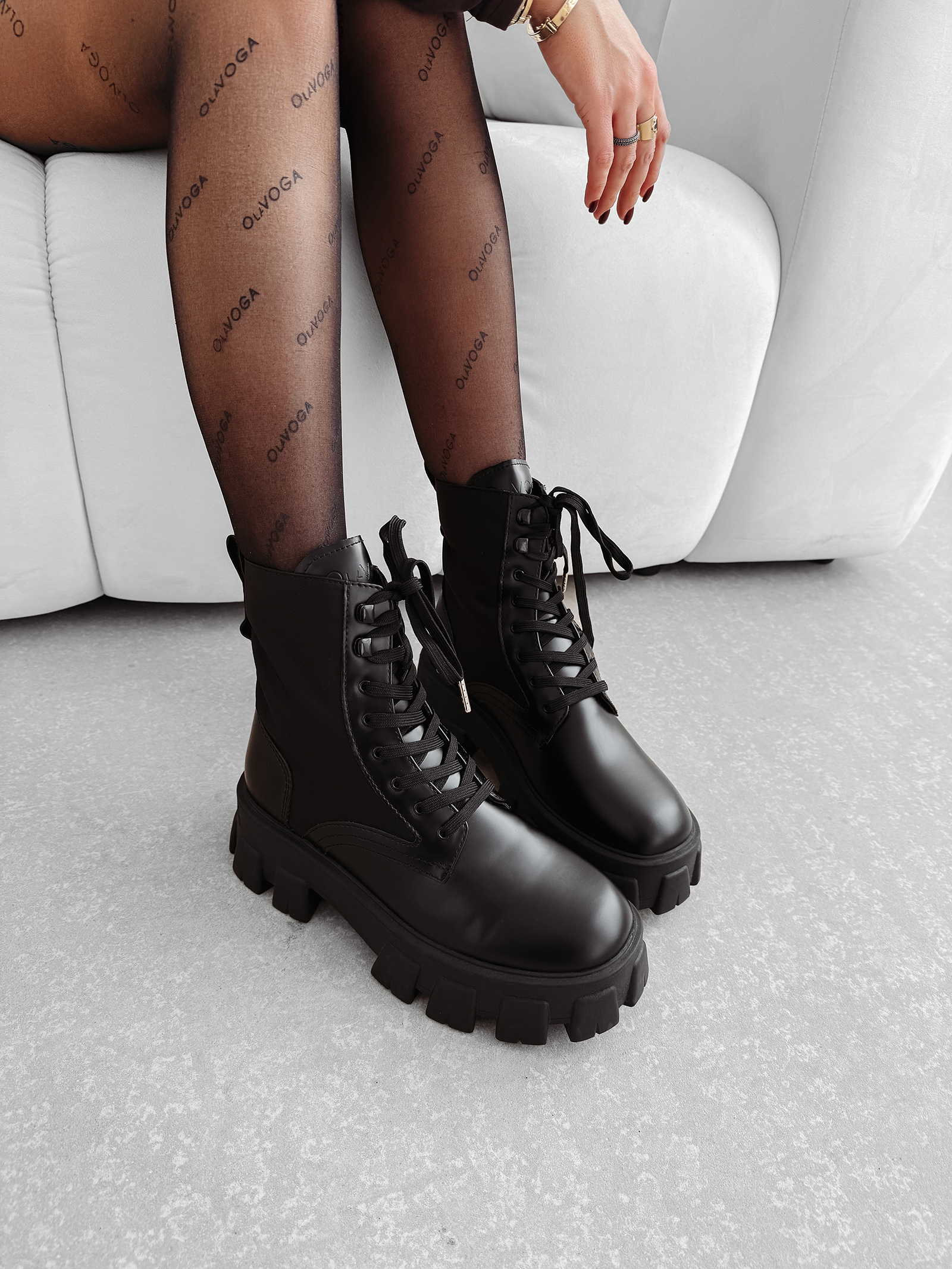 Workery damskie OLAVOGA TREAKLY czarne Workery damskie OLAVOGA TREAKLY czarne