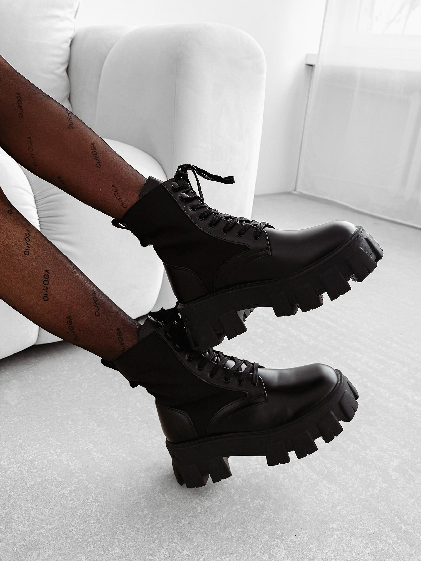 Workery damskie OLAVOGA TREAKLY czarne Workery damskie OLAVOGA TREAKLY czarne