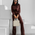 Komplet damski OLAVOGA MOSSEIL czekoladowy