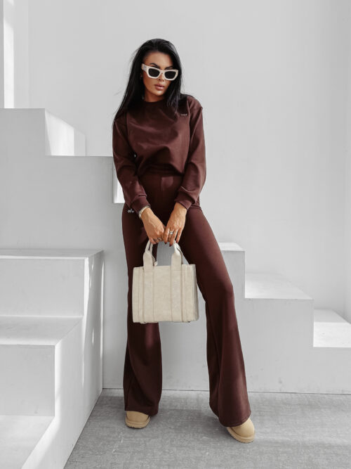 Komplet damski OLAVOGA MOSSEIL czekoladowy