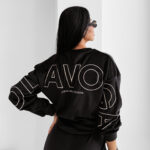 Komplet damski OLAVOGA VELVET ASH czarny