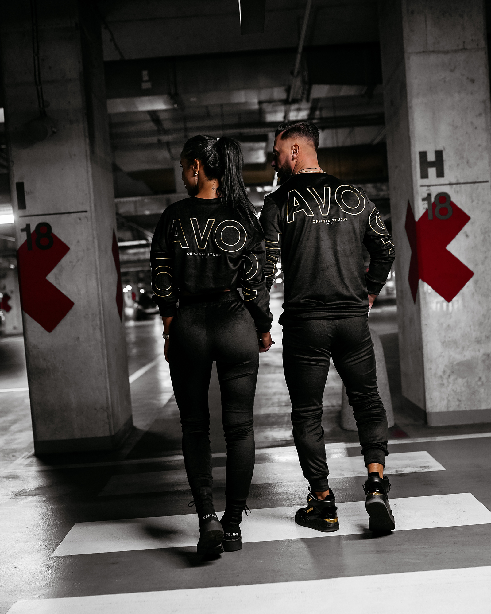 Komplet męski OLAVOGA VELVET ASH czarny