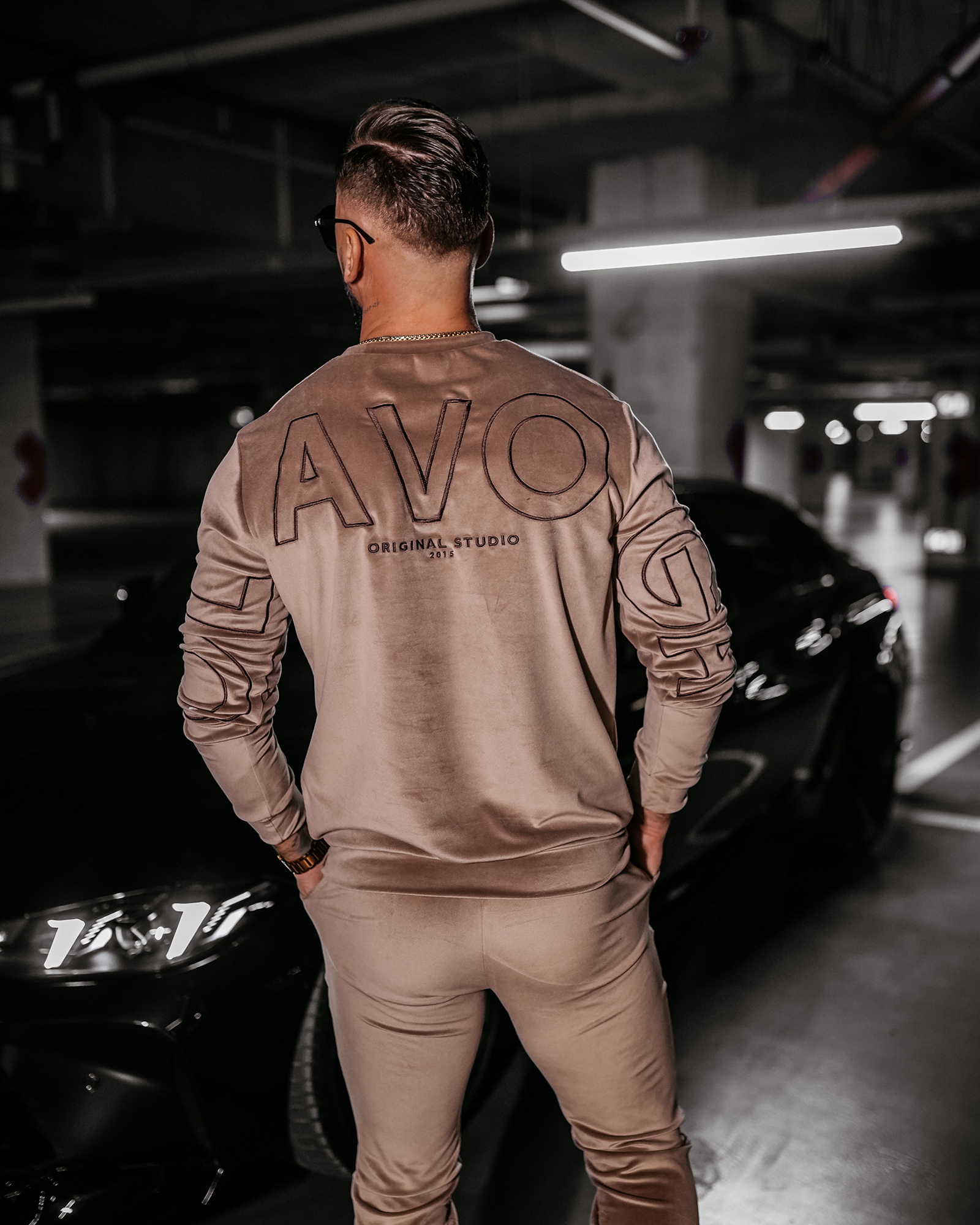 Komplet męski OLAVOGA VELVET ASH latte