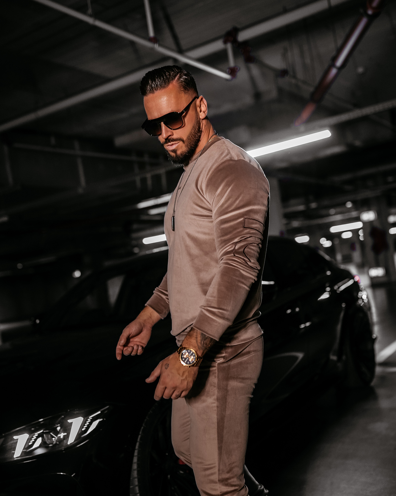 Komplet męski OLAVOGA VELVET ASH latte