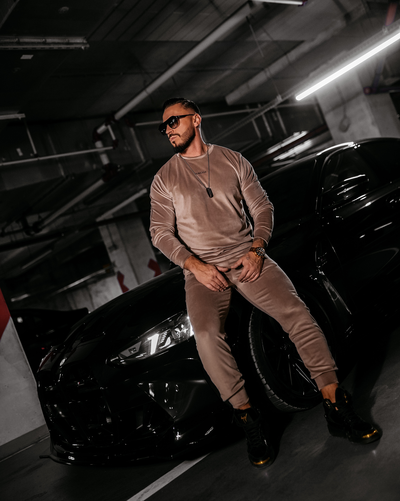 Komplet męski OLAVOGA VELVET ASH latte