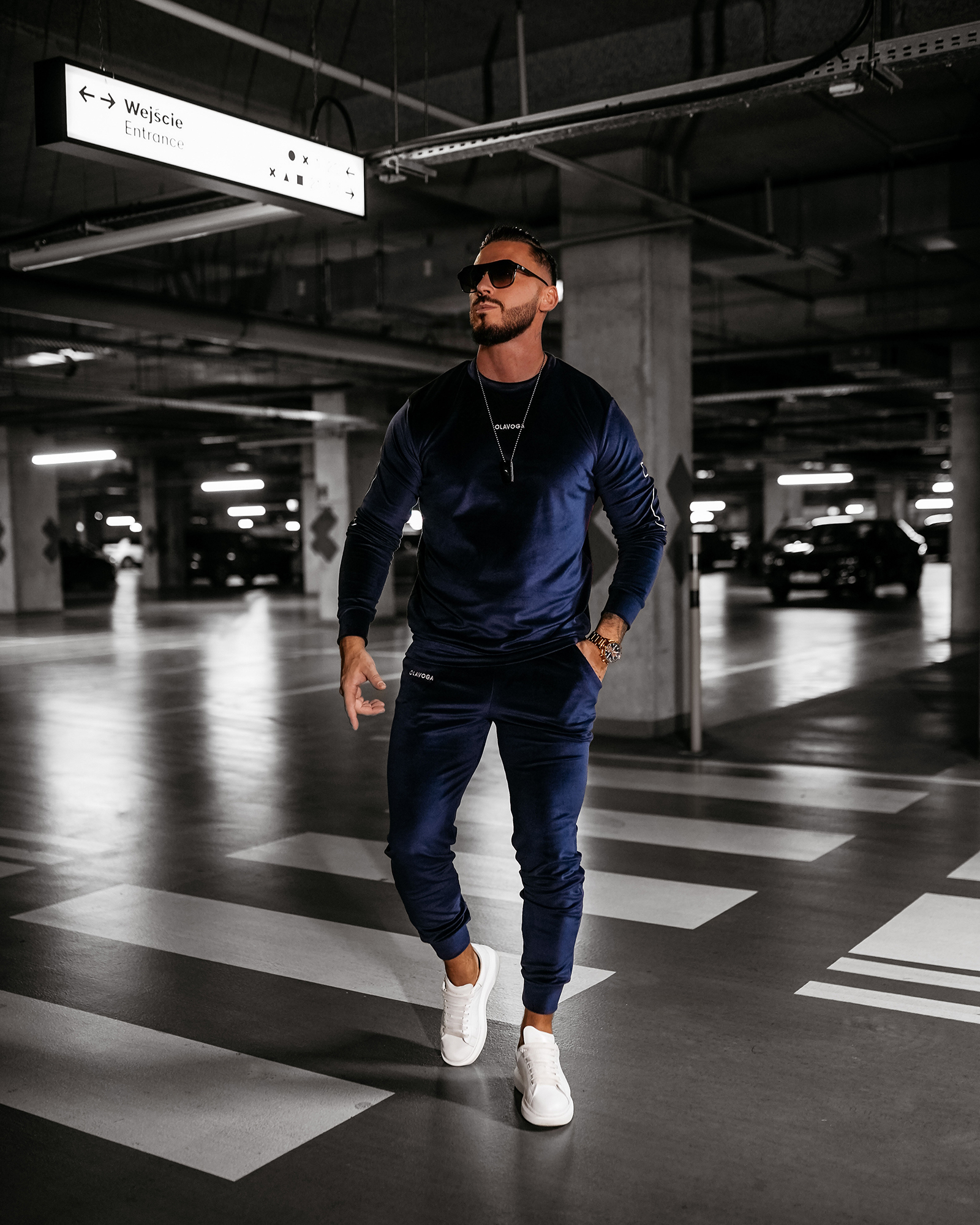 Komplet męski OLAVOGA VELVET ASH granatowy