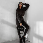 Komplet damski OLAVOGA VELVET AURA czarny