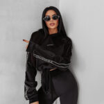 Komplet damski OLAVOGA VELVET AURA czarny