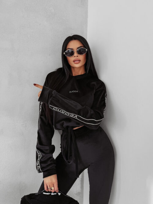 Komplet damski OLAVOGA VELVET AURA czarny