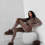 Komplet damski OLAVOGA VELVET AURA latte