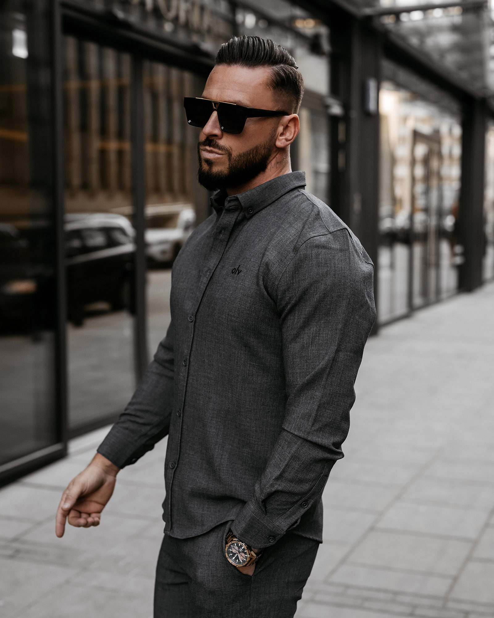 Komplet męski OLAVOGA VIRETIO ciemnoszary