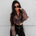 Koszula damska OLAVOGA WILD EDGE w panterkę