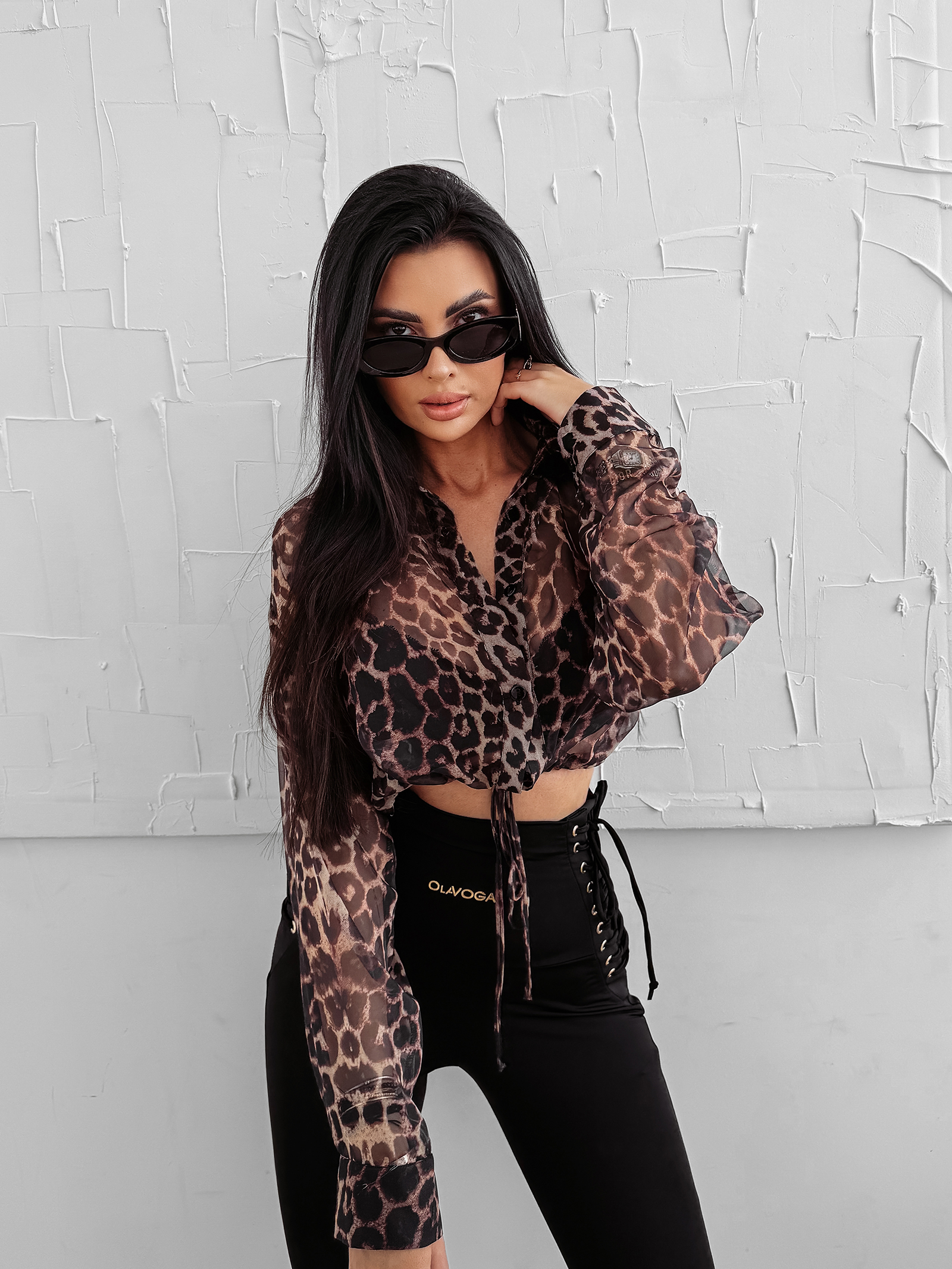 Koszula damska OLAVOGA WILD EDGE w panterkę