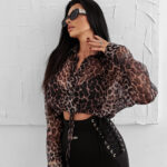 Koszula damska OLAVOGA WILD EDGE w panterkę