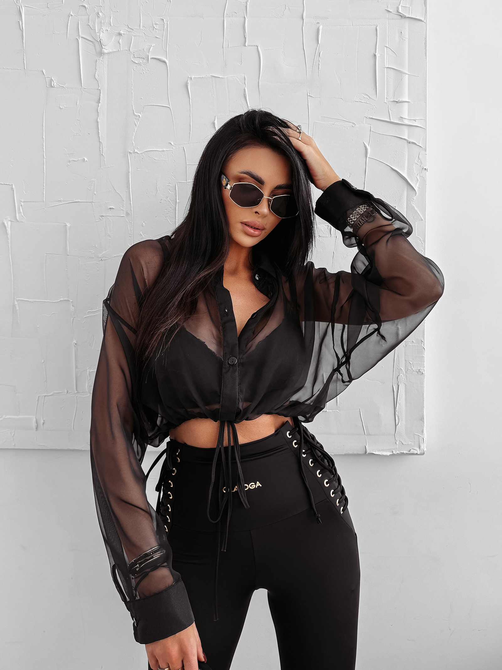 Koszula damska OLAVOGA WILD EDGE czarna