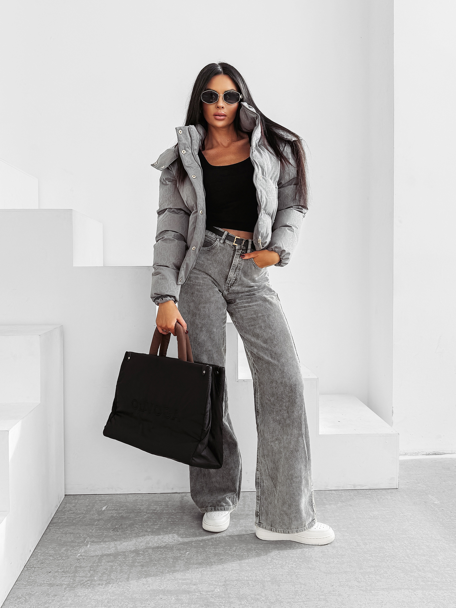 Kurtka damska OLAVOGA LUAGE szara