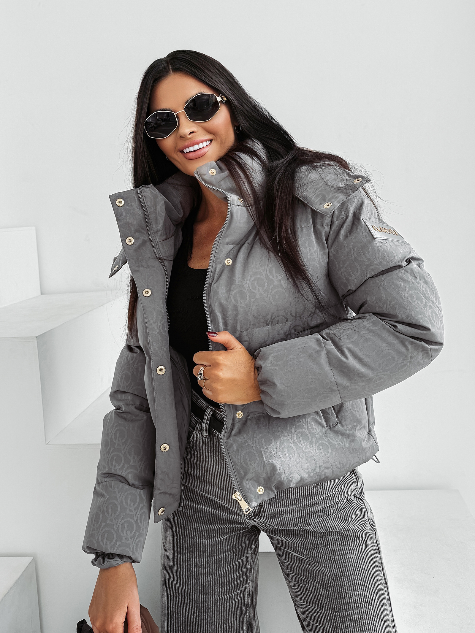 Kurtka damska OLAVOGA LUAGE szara