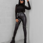 Legginsy skórzane OLAVOGA PELLIT czarne