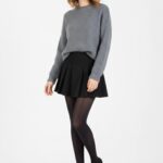 Rajstopy damskie czarne matowe z efektem weluru 40DEN