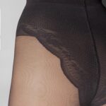 Rajstopy damskie czarne półmatowe z modelującą częścią majtkową