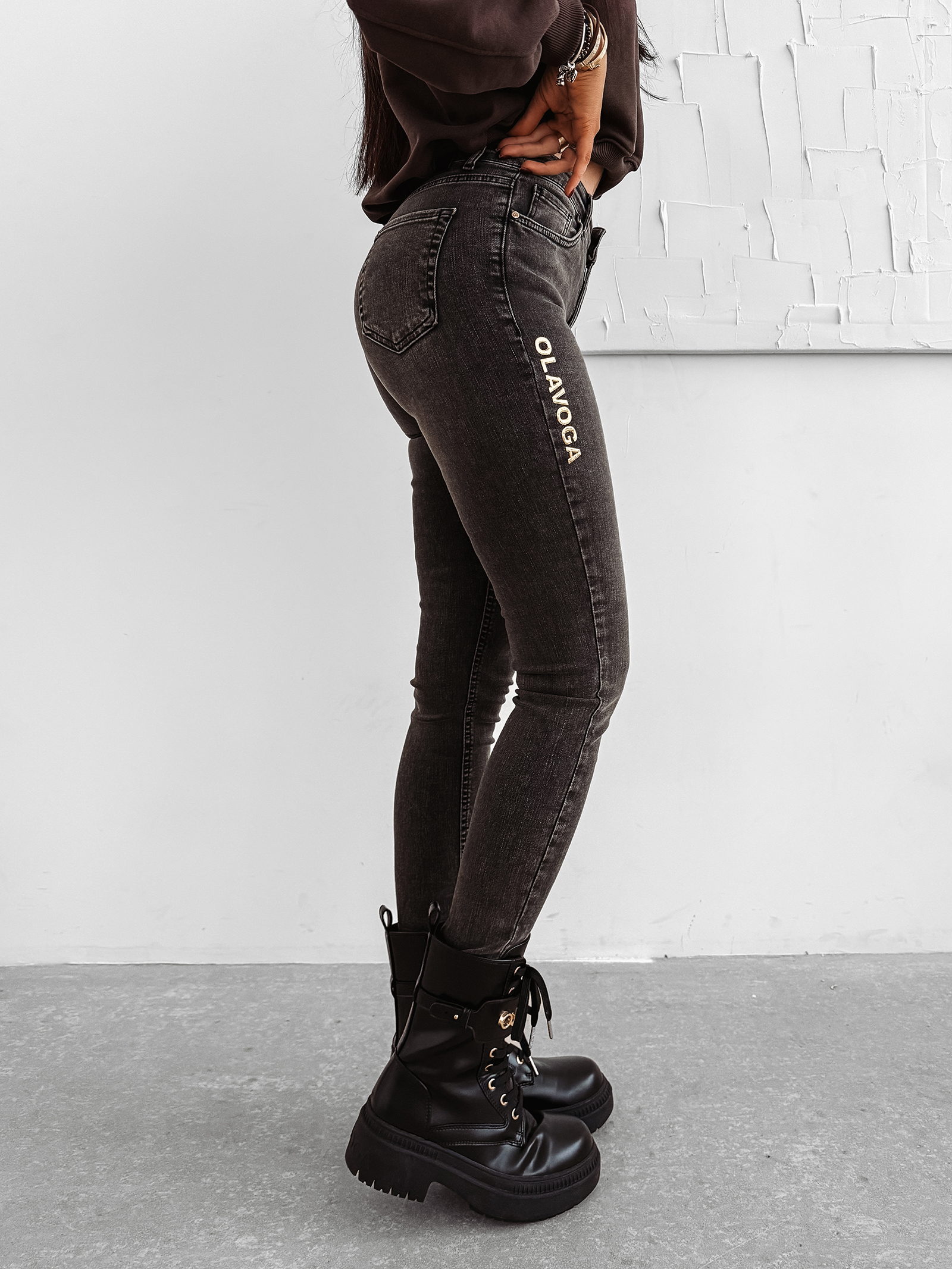 Spodnie damskie OLAVOGA NOON szare Spodnie damskie OLAVOGA NOON szare