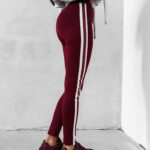 Legginsy dopasowane OLAVOGA STRECH bordowe