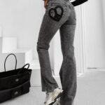 Jeansy damskie OLAVOGA ZOIO szare