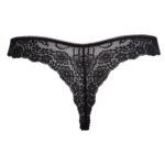 Stringi damskie z eleganckiej czarnej koronki Allure