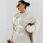 T-shirt damski OLAVOGA BESCO szary