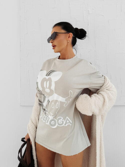 T-shirt damski OLAVOGA BESCO szary