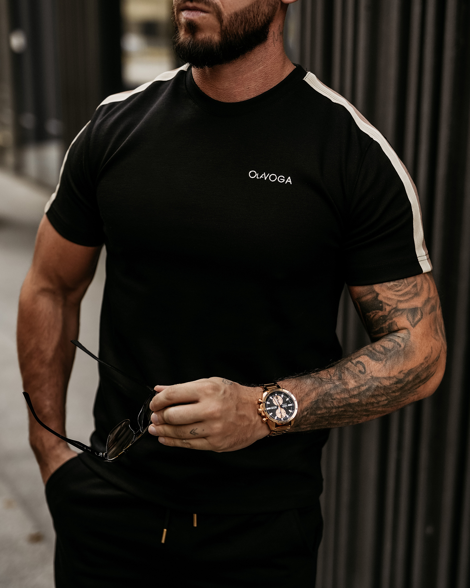 T-shirt męski OLAVOGA FLYRAIC czarny T-shirt męski OLAVOGA FLYRAIC czarny