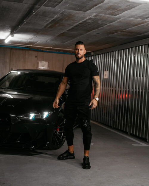 T-shirt męski OLAVOGA RAVEN czarny