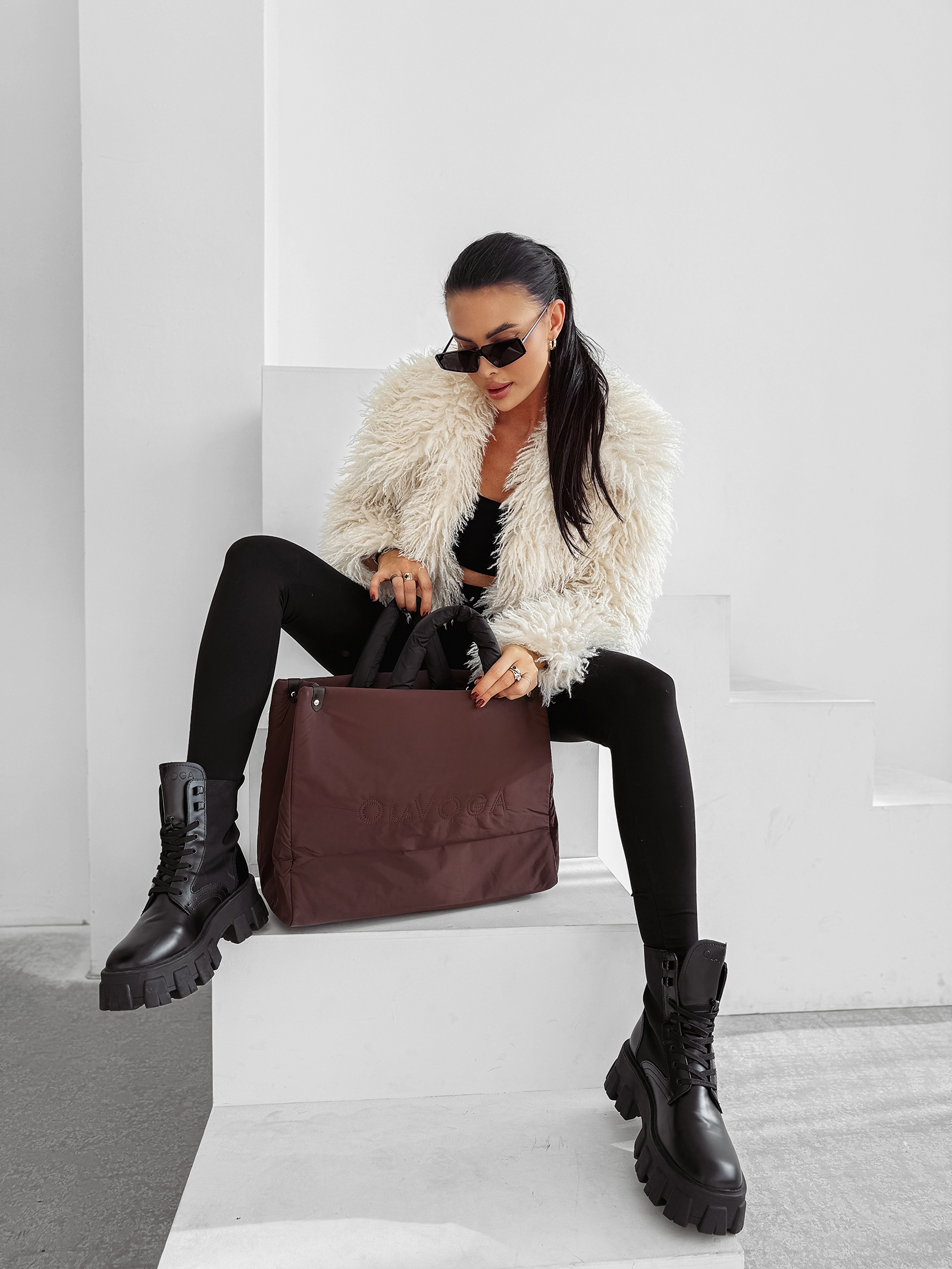 Torba damska OLAVOGA FIOE brązowa