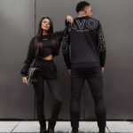 Komplet damski OLAVOGA VELVET ASH czarny