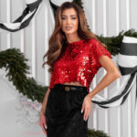 Bluzka cekinowa Lumi Flare czerwona